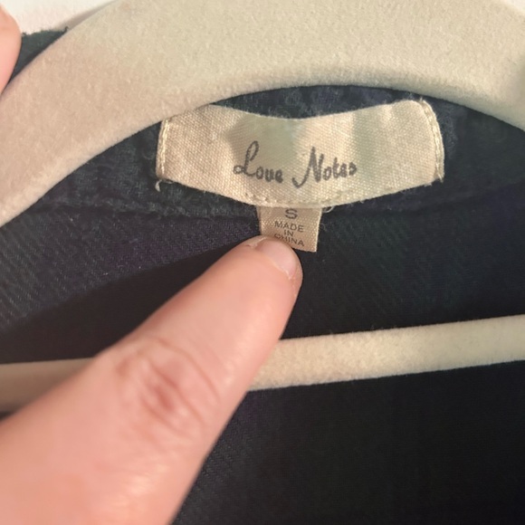 Love Notes Casual Plaid Flannel Shirt in Navy and Green - Picture 2 of 5